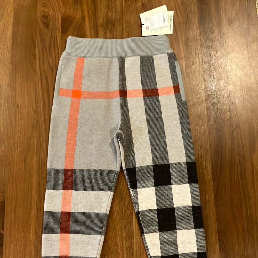 NWT - Burberry Check Wool Pants Size 6Y - Picture 4 of 8
